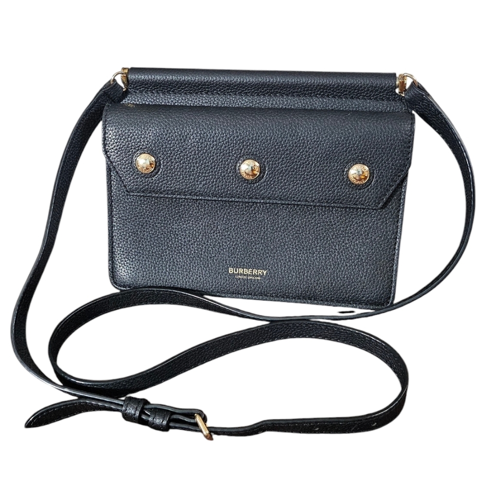 ❌️SOLD❌️Burberry Baby Title Pocket Mini Black Leather Crossbody Bag